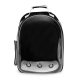 Pet carrier backpack with front window for cat or small dog, black