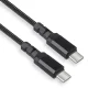 USB-C uz USB-C kabelis Maclean MCE492, 100W, PD, 10 Gbps, 5A, 2 m, melns