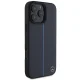 Mercedes iPhone 16 Pro Max vāciņš Blue Line Leather MagSafe, tumši zils