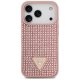 Guess Rhinestone Triangle Logo iPhone 17 Pro Case - Pink