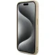 Guess iPhone 14 Pro Max vāciņš Saffiano Iridescent Script, zelta