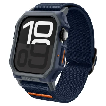 Ремешок с корпусом Spigen Lite Fit Pro для Apple Watch 10 46mm, темно-синий