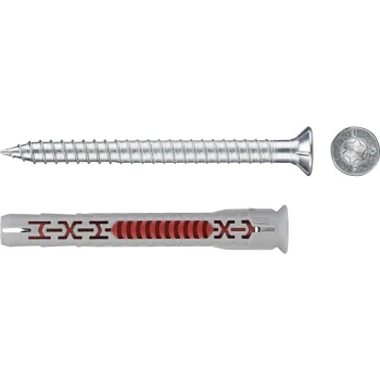 Fischer DuoXpand 10x80 T Frame Plugs with Countersunk Screws, 50 pcs
