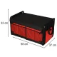 Automašīnas bagāžnieka organizators 56L XXL, saliekams ar vāku, melns/sarkans