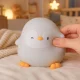 Детский ночник Пингвин, LED, силиконовый, USB-C, белый/желтый