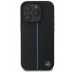 Apple iPhone 16 Pro Max 6.9\" Mercedes MB Blue Line Leather MagSafe Case Cover, Black