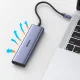 USB-C хаб Ugreen CM511 6-в-1 - HDMI, 3x USB 3.0, SD/TF - серый