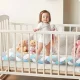 Bizēta gultiņas apmale Ricokids, 3 m, zili pelēka