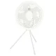 Bezvadu galda ventilators ar tālvadības pulti un LED gaismu, 18 cm, balts