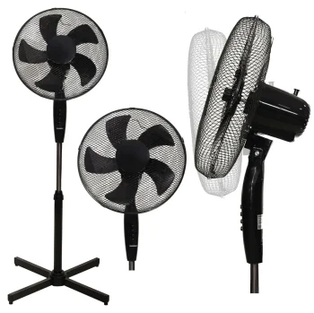 Longwell Industrial Ltd H-067 grīdas ventilators 45W, 3 režīmi, melns