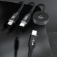 Кабель зарядки Apple Watch Dudao A12Max+ PD 100W 3-в-1: USB-C Lightning 1,2 м – черный
