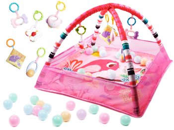 Educational Baby Play Mat with Balls, Pink