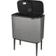 Atkritumu tvertne Brabantia Bo Touch Bin, 3 x 11 l, pelēka