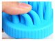 Silicone Bath Brush for Dogs and Cats with Shampoo Dispenser, Blue