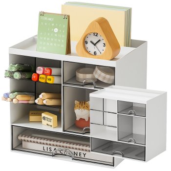 Настольный органайзер с ящиками для косметики и канцелярских...