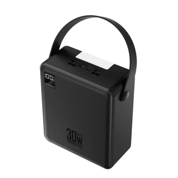 Wozinsky W8-B 100000 mAh 30W Power Bank with Flashlight, Black