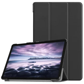 Samsung Galaxy Tab A 10.5 (SM-T590 T595) Trifold Stand PU Leather Hard Protective Cover Case, Black | Чехол...