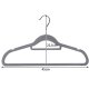 Ruhhy 22535 Velvet Clothes Hangers, 20 Pack, Grey