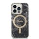 Guess Marble MagSafe Bundle for iPhone 14 Pro: Case + Charger, Black