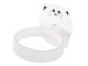Wall-Mounted Hair Dryer Holder, White