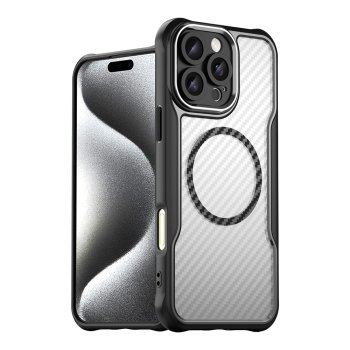 Leading Series MagSafe Silicone Case for iPhone 16 Pro Max, Black