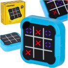 4-in-1 Electronic Tic-Tac-Toe Logic Game, Handheld Console for Kids, Blue
