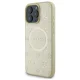 Чехол Guess Saffiano Peony Classic Logo MagSafe для iPhone 16 Pro Max – золотой