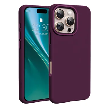 Чехол Etteri Silicone Mag для iPhone 16 Pro 6.3", бордовый