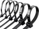 Cable Ties 2.5x100mm 100 Pack Heavy Duty Nylon Zip Ties for Cable Management, Black