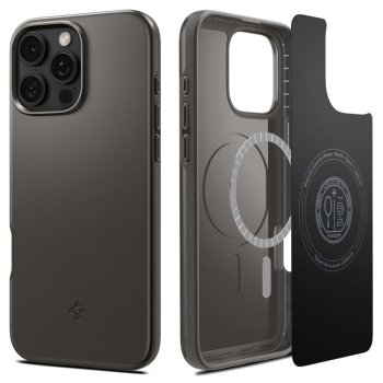 Spigen Thin Fit MagSafe Phone Case Cover iPhone 16 Pro Max - gunmetal