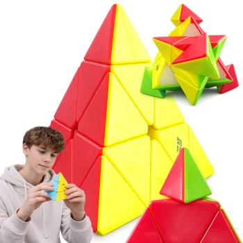 Loģiskā mīkla piramīda Pyraminx 3D Speed Cube, 9,5 x 9,5 x 9,5 cm, daudzkrāsaina