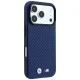 Чехол BMW M Carbon Metal Logo MagSafe для iPhone 17 Pro / 18 Pro, темно-синий