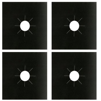 Тефлоновый защитный коврик для газовой плиты, 4 шт. | Teflon Gas Stove Burner...