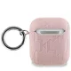 Karl Lagerfeld AirPods 1 / 2 maciņš Monogram Karl & Choupette Head, rozā