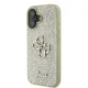 Чехол Guess Fixed Glitter Big 4G для iPhone 16 Plus золотой