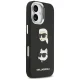 Karl Lagerfeld FW Grained Karl & Choupette Heads Pins & Logo iPhone 17 vāciņš - Melns | Phone Case Cover