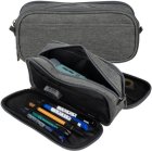 Triple Extendable Pencil Case Maaleo 24512, Gray