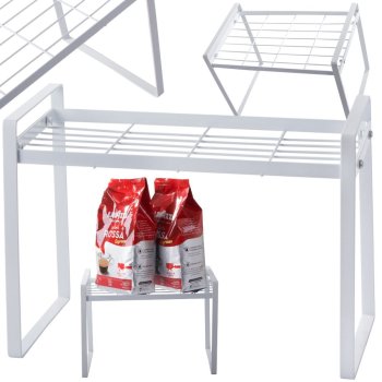 Одноуровневая металлическая полка для кухонной столешницы...