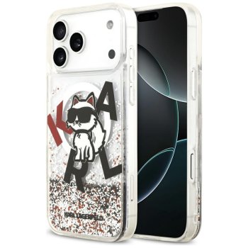 Karl Lagerfeld Liquid Glitter Choupette Logo MagSafe vāciņš iPhone 17 Pro Max - Caurspīdīgs | Phone Case Cover...