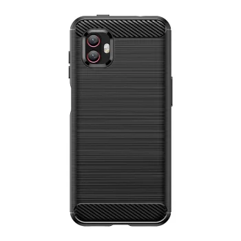 Samsung Galaxy Xcover 6 Pro (SM-G736) / Xcover Pro 2 Carbon Fiber TPU Protective Case Cover, Black | Чехол...
