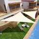 Водонепроницаемый теневой парус треугольный 5x5x5м ModernHome, бежевый