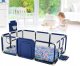 Lielā bērnu rotaļu manēža / laukums / sausais baseins 235x129cm, Zils | Safety Children\'s Playpen