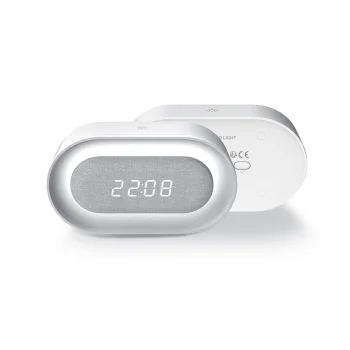 LED modinātājs ar nakts lampu Forever Light PURE FNL-07 AKSEL, balts