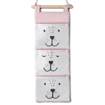 Piekaramais sienas organizators rotaļlietām Nukido, rozā