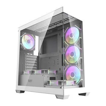 Datora korpuss Darkflash DS900 ar 7 ARGB ventilatoriem, balts
