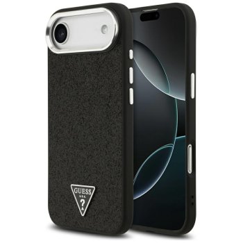 Guess Glitter Triangle Logo MagSafe Phone Case Cover iPhone 17 Air - Black