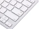 Wireless Bluetooth Keyboard for PC, iPad, Mac, Compact, White