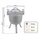 Berdsen Enameled Cast Iron Campfire Cauldron, 11L
