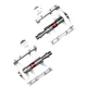 Rockbros JT410S velosipēda pedāļi ar 4 gultņiem - sudraba