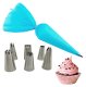 Cake Decorating Supplies Kit with 6 Icing Tips and Silicone Pastry Bag for Cupcakes Cookies
